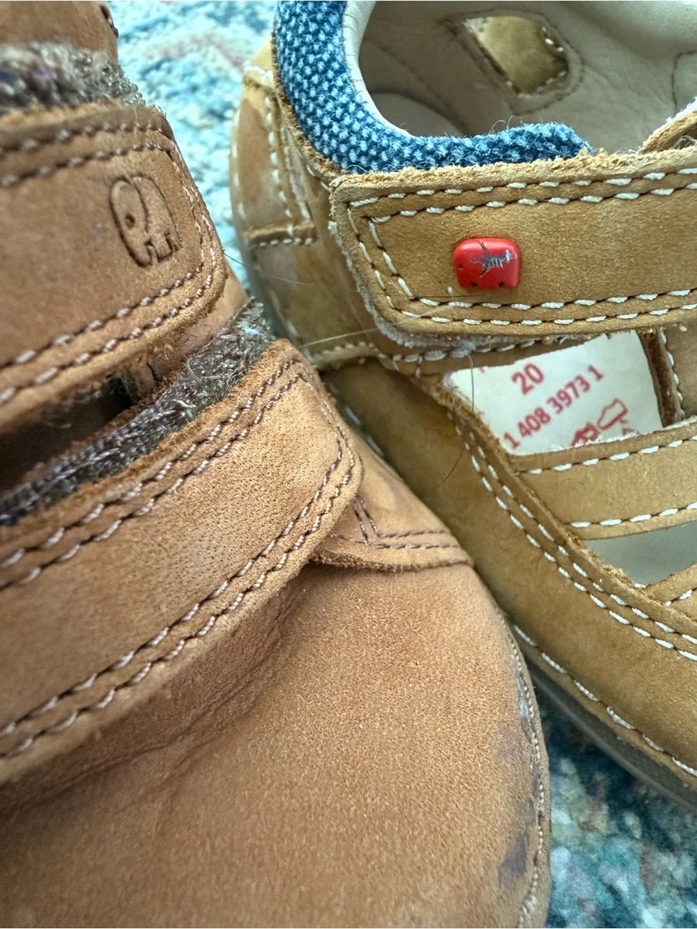 Toddler Brown European Leather Shoes size 4.5-5 US